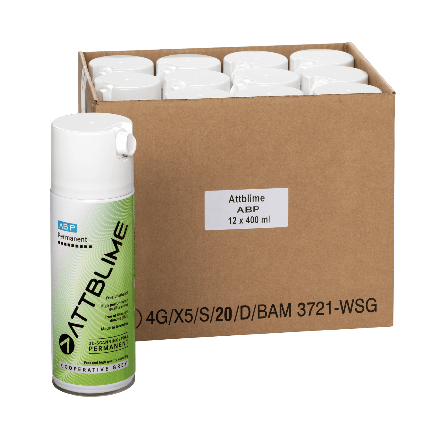 ABP - Semi-permanent 3D Scanning Spray - White or Gray 3D Scanner Supply